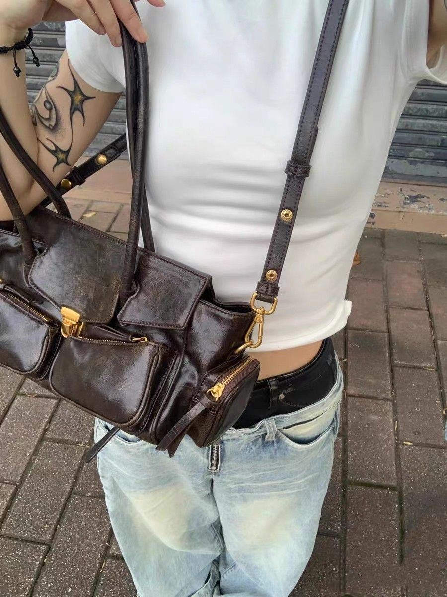 Retro Style Leather Handbag