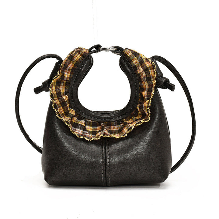 Women’s mini handbag with trendy ruffle design