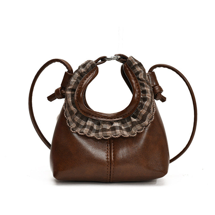 Women’s mini handbag with trendy ruffle design