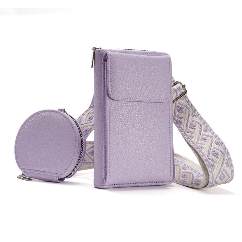 Shoulder bag with phone pocket