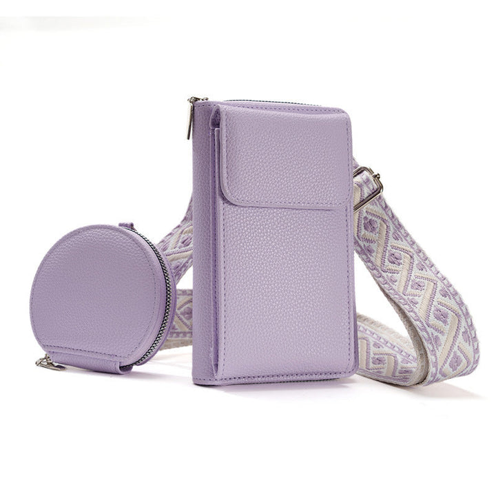 Shoulder bag with phone pocket