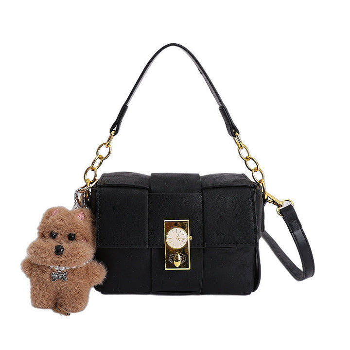 Women's shoulder bag with removable pendant