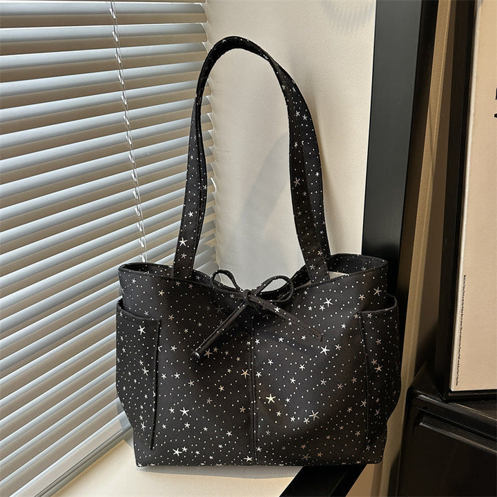 Women's Tote Bag with Sparkling Star Design