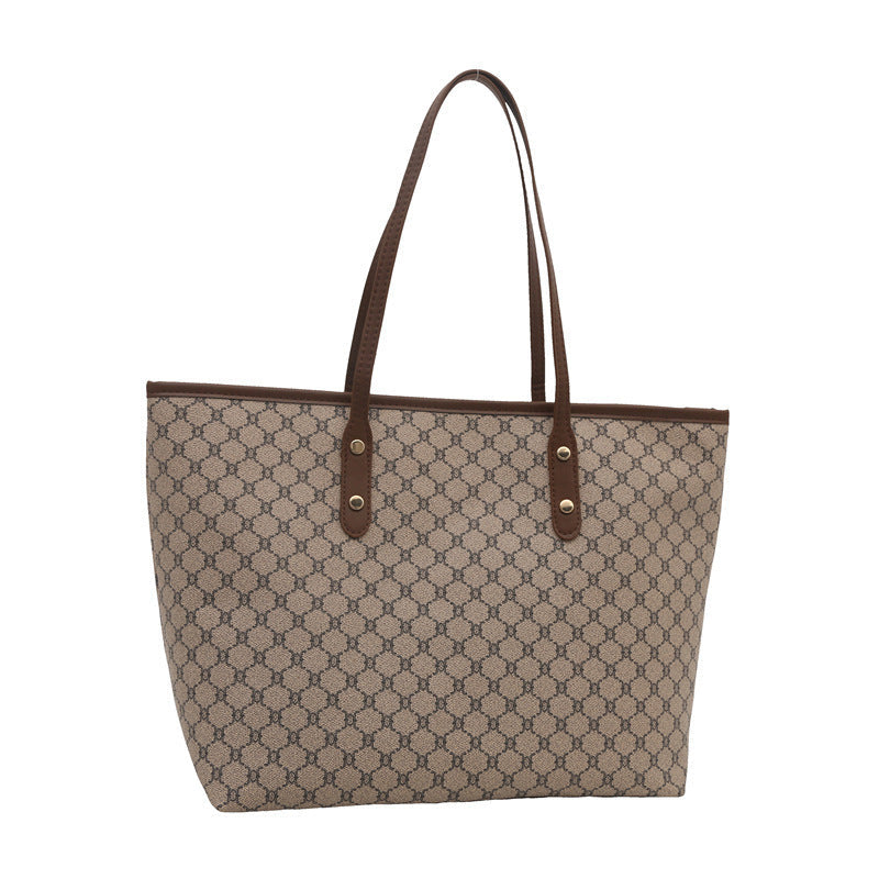 Ladies elegant tote bag with geometric pattern