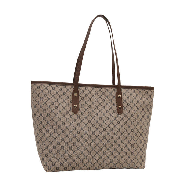 Ladies elegant tote bag with geometric pattern