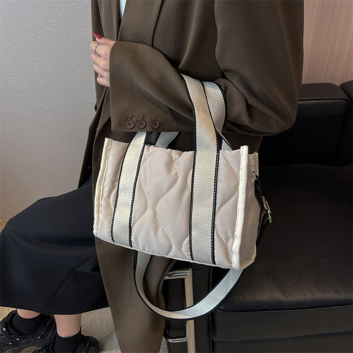 Women's practical shoulder bag with structured details