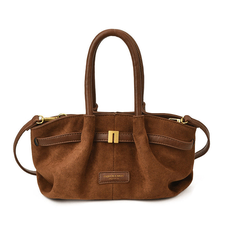 Women trendy hobo bag made of high-quality suede