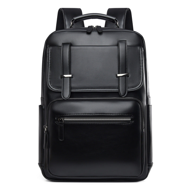 Stylish Multi-Compartment Leather Backpack