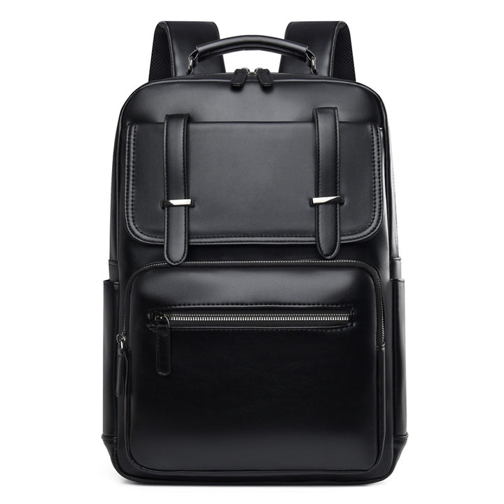 Stylish Multi-Compartment Leather Backpack