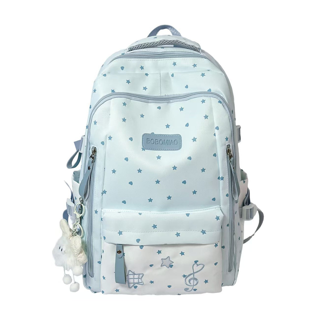 Star-Patterned School Backpack