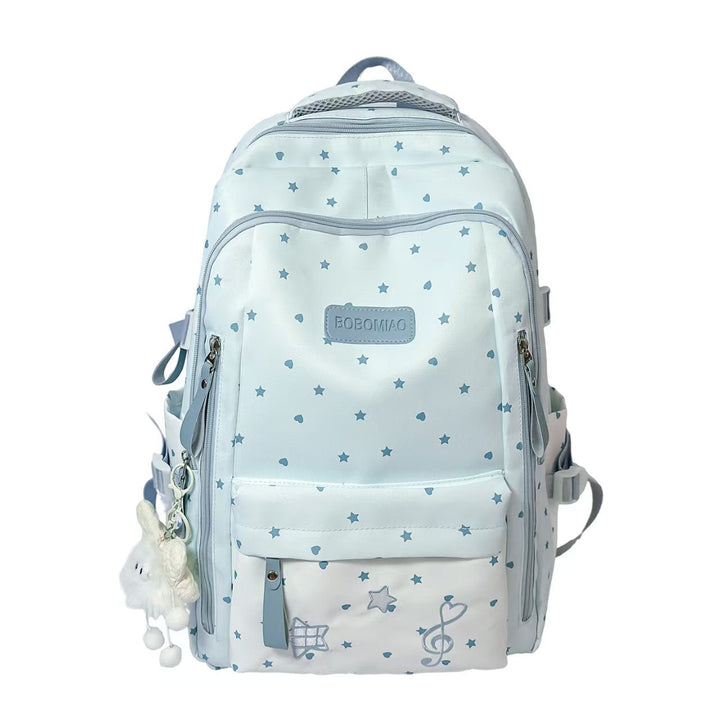 Star-Patterned School Backpack