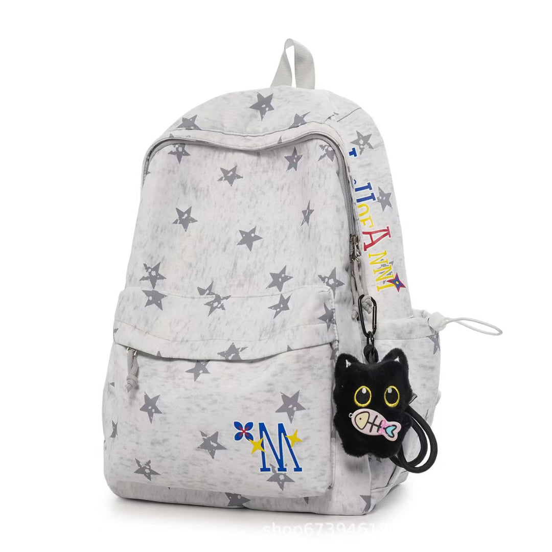 Star-Patterned Daily Use Backpack