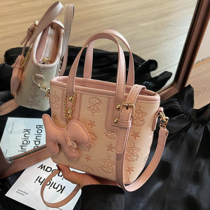 Ladies Mini Handbag with Playful Pendant