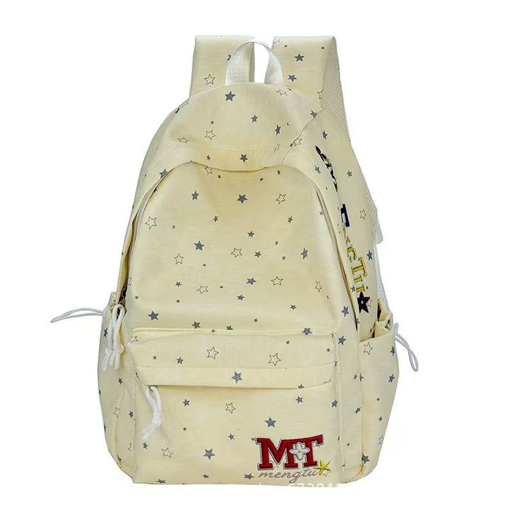 Star-Print Student Backpack