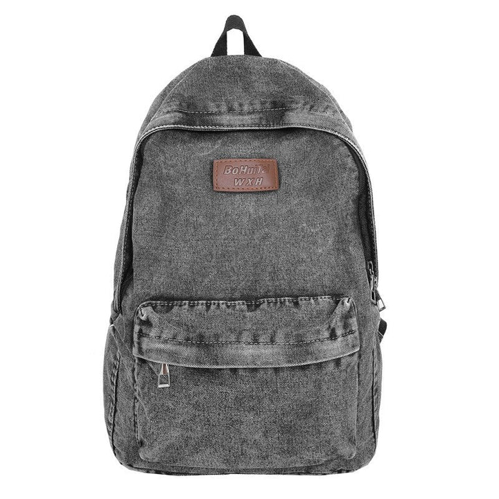 Stylish Denim School Backpack