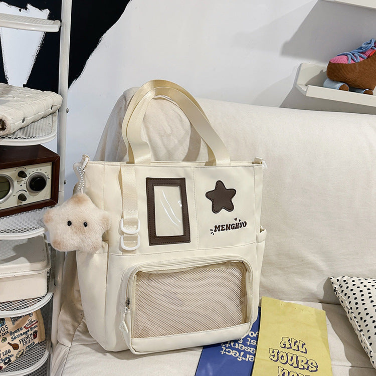 Functional School Backpack with Clear Pocket