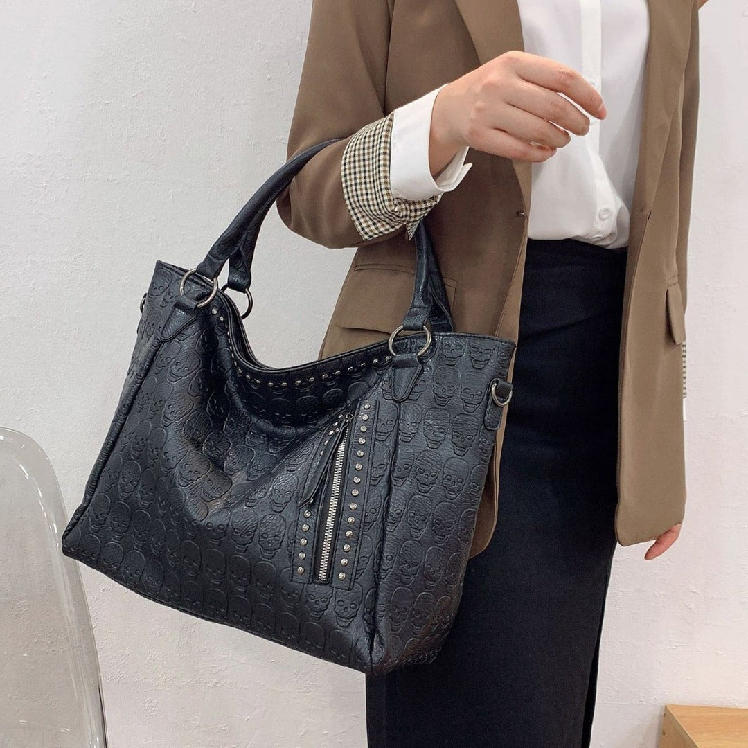 Women's fashionable tote bag with playful design