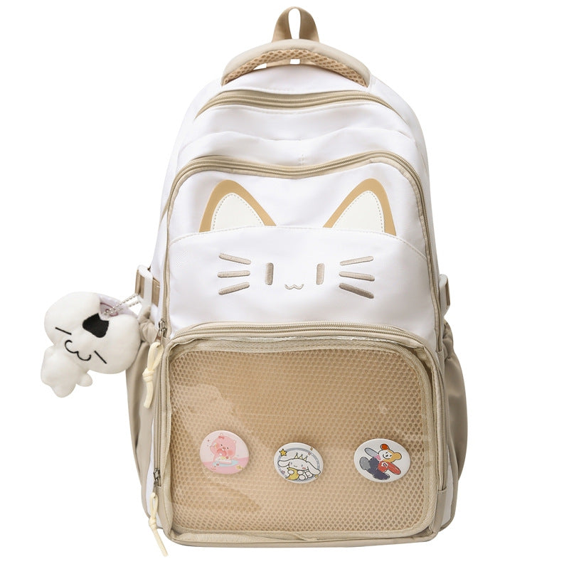 Cute Cat-Themed School Backpack