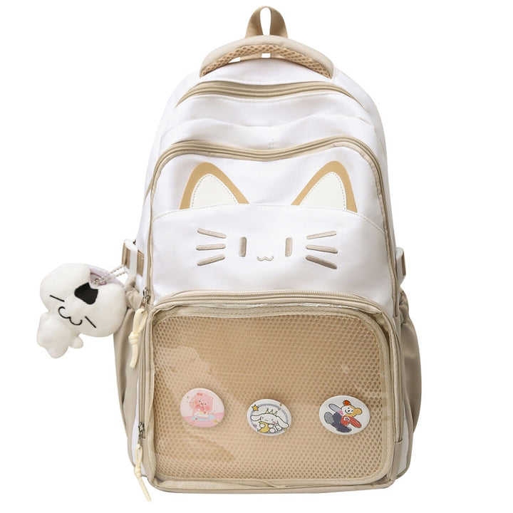 Cute Cat-Themed School Backpack