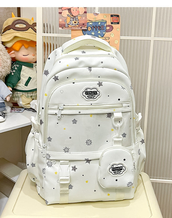 Stylish Star-Patterned School Backpack