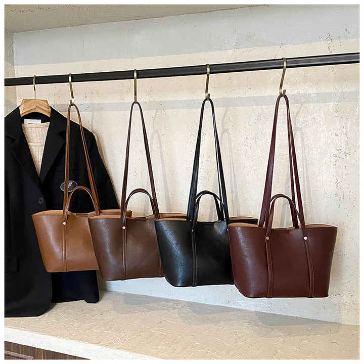 Women's Tote Bag with Modern Design and Unique Beaded Pendant