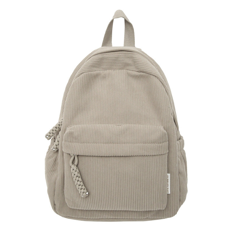 Corduroy Textured Mini School Backpack