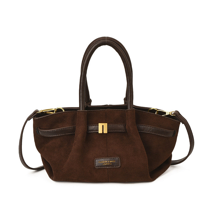 Women trendy hobo bag made of high-quality suede