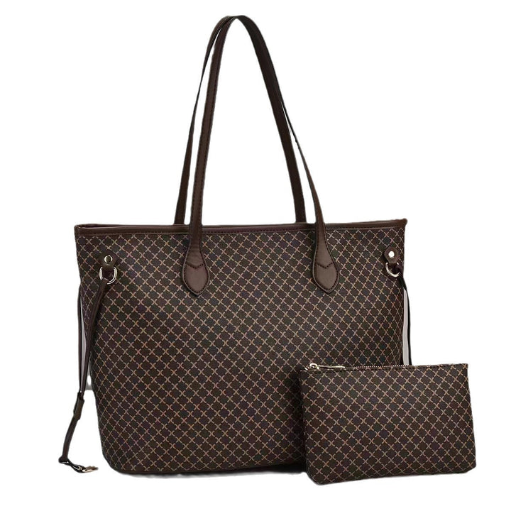 Women's elegant tote bag with detachable mini clutch