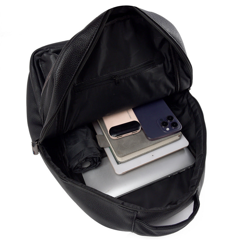 Sleek Textured Leather Backpack Cardanzo