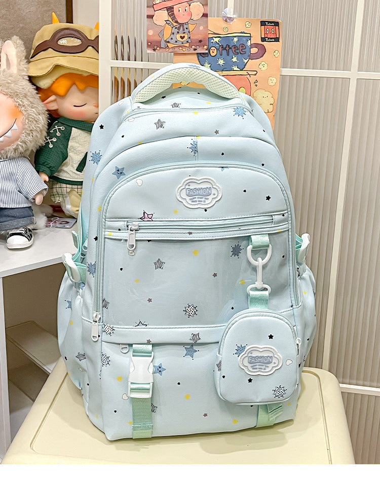 Stylish Star-Patterned School Backpack