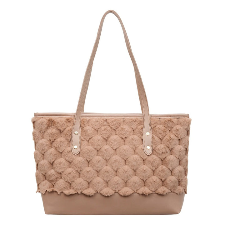Women's tote bag made of high-quality synthetic leather with textured surface