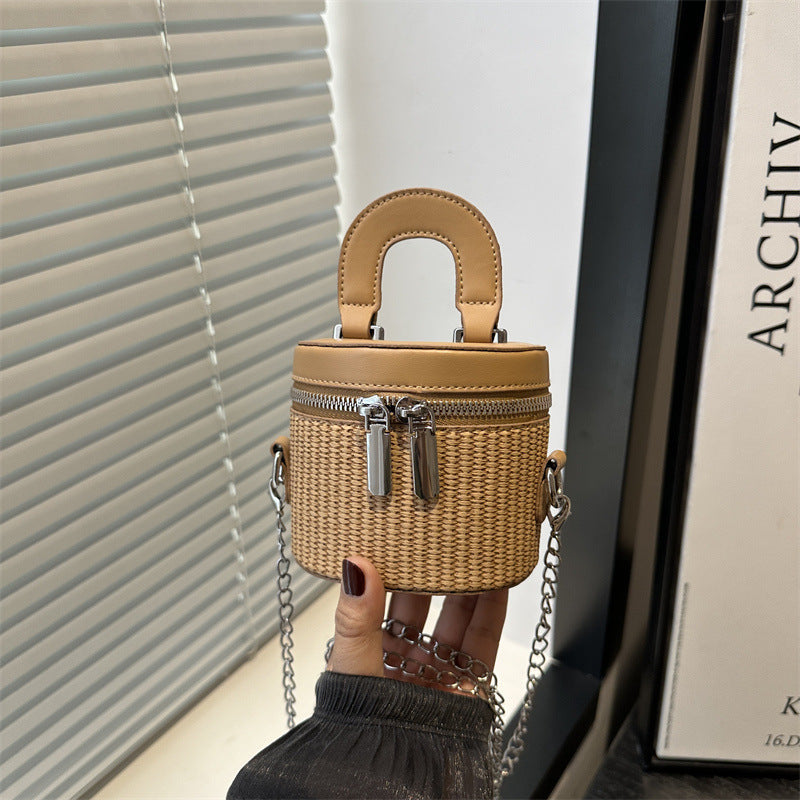 Women's mini backpack handbag with elegant zipper and practical carrying handle