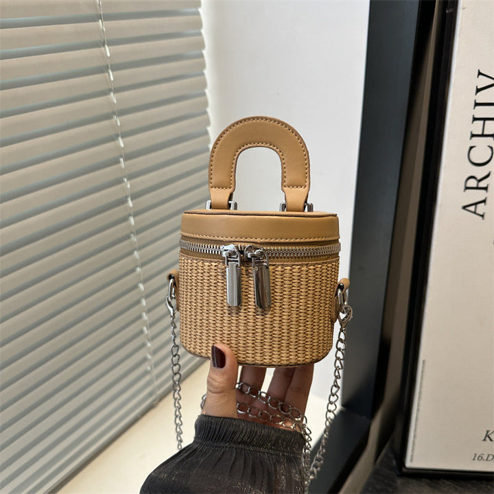 Women's mini backpack handbag with elegant zipper and practical carrying handle