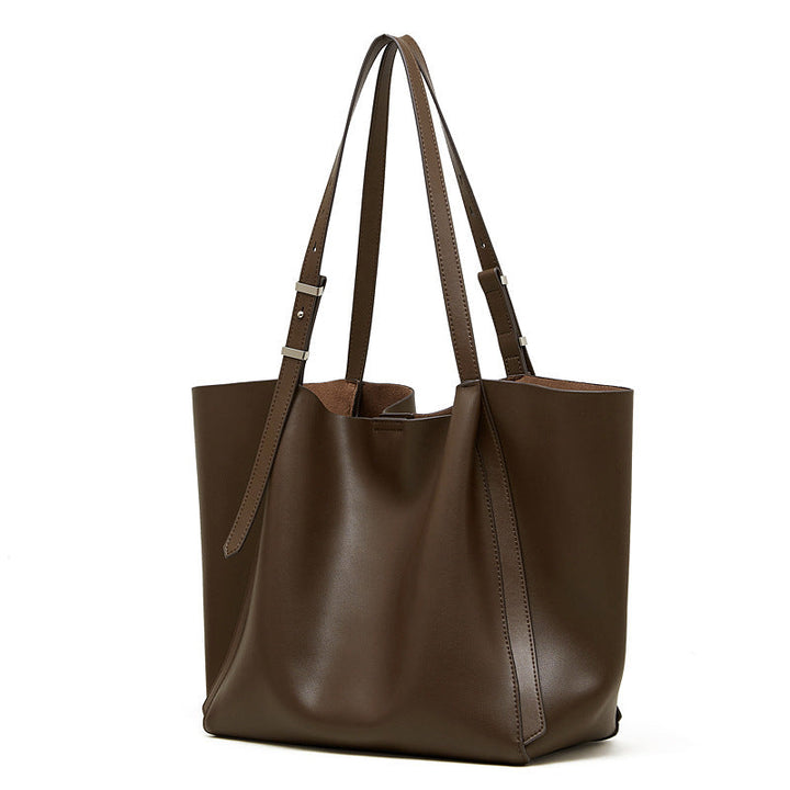Women's tote bag with elegant design and removable shoulder strap