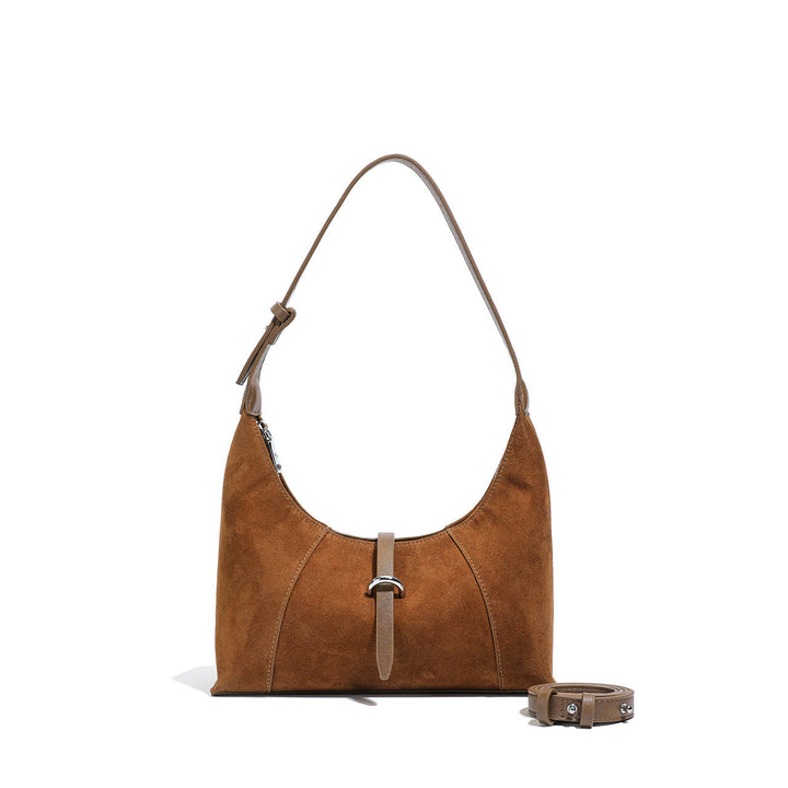Women high-quality hobo bag made of suede