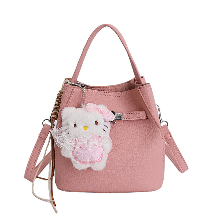 Women’s mini bag with detachable plush pendant