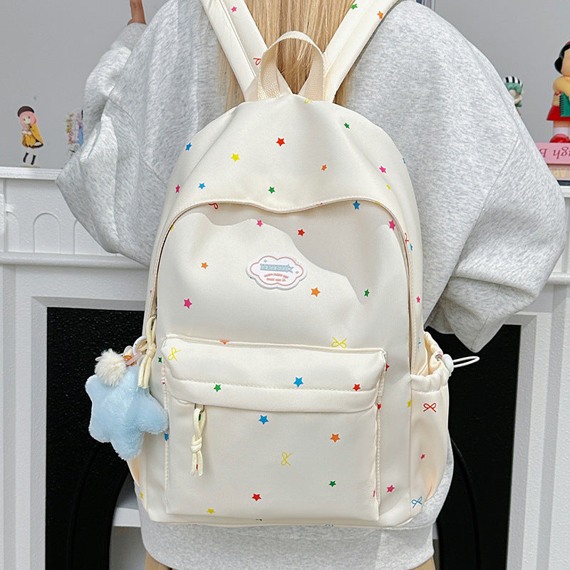 Star Patterned Casual Backpack