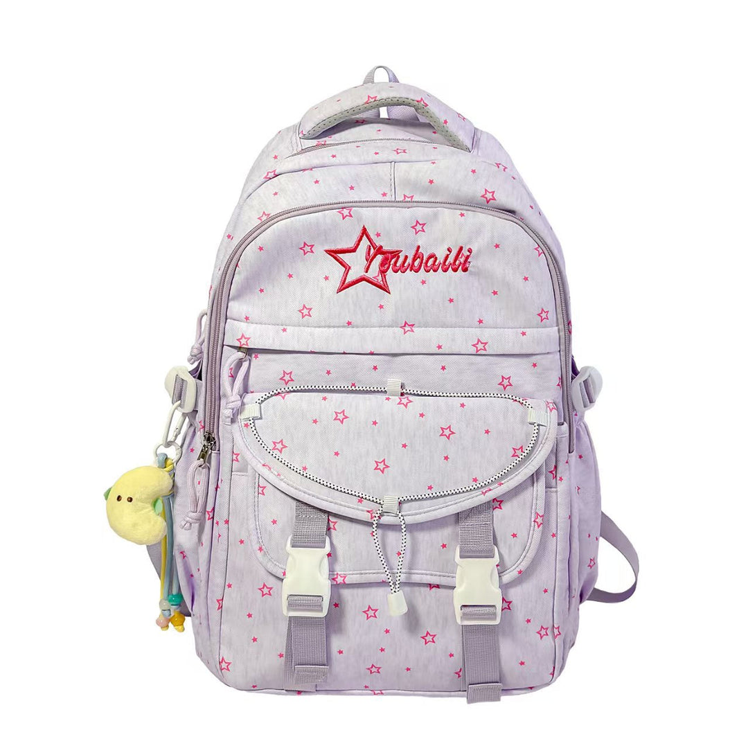Star Patterned Student Backpack