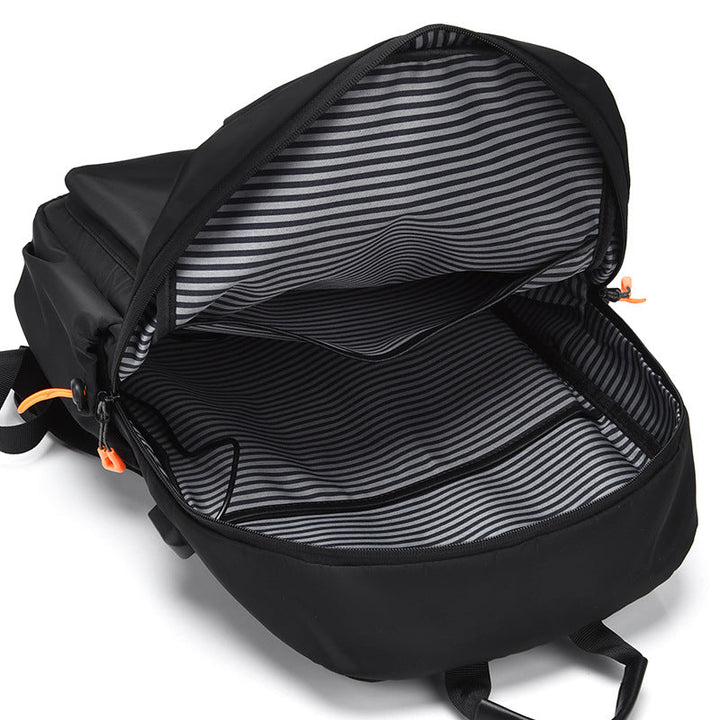 Backpack with innovative compartments and optimized ergonomics