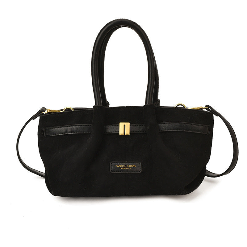 Women trendy hobo bag made of high-quality suede