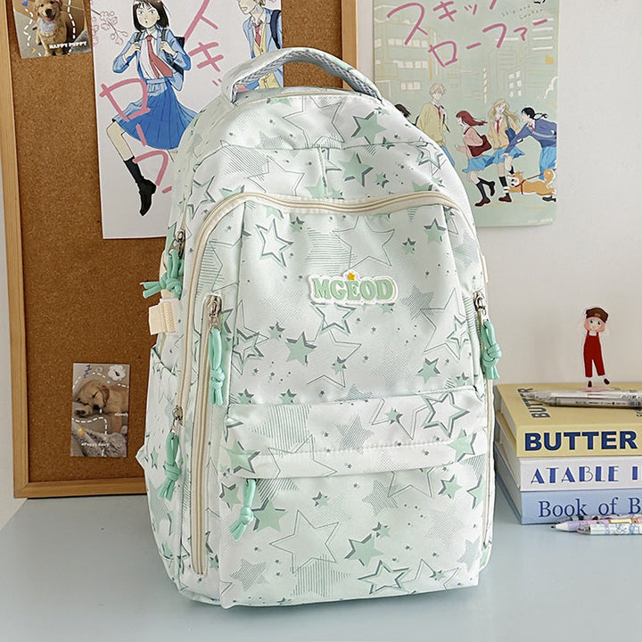 Star-Printed Multifunctional Backpack