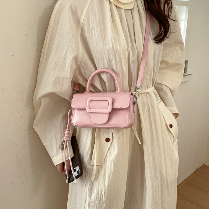 Ladies Mini Handbag with decorative snap closure