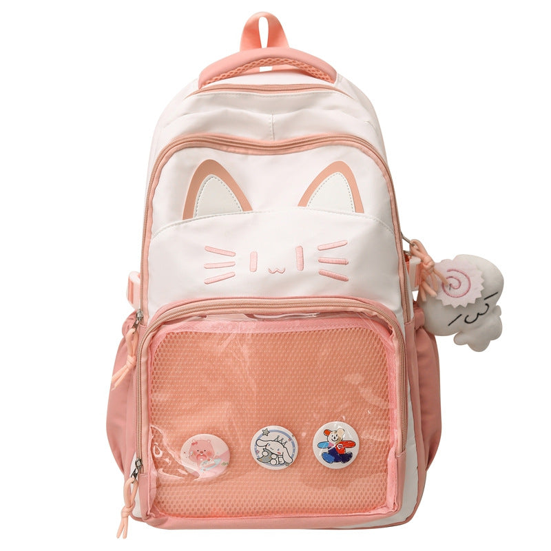 Cute Cat-Themed School Backpack