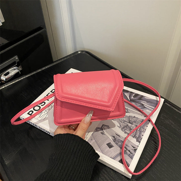 Women's mini handbag with elegant clasp closure technique