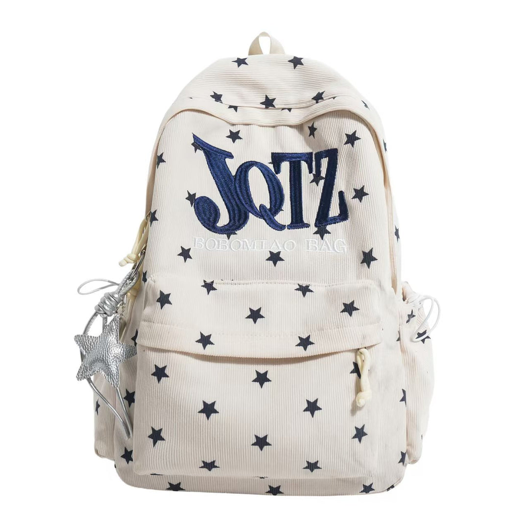 Star-Embellished Casual Backpack