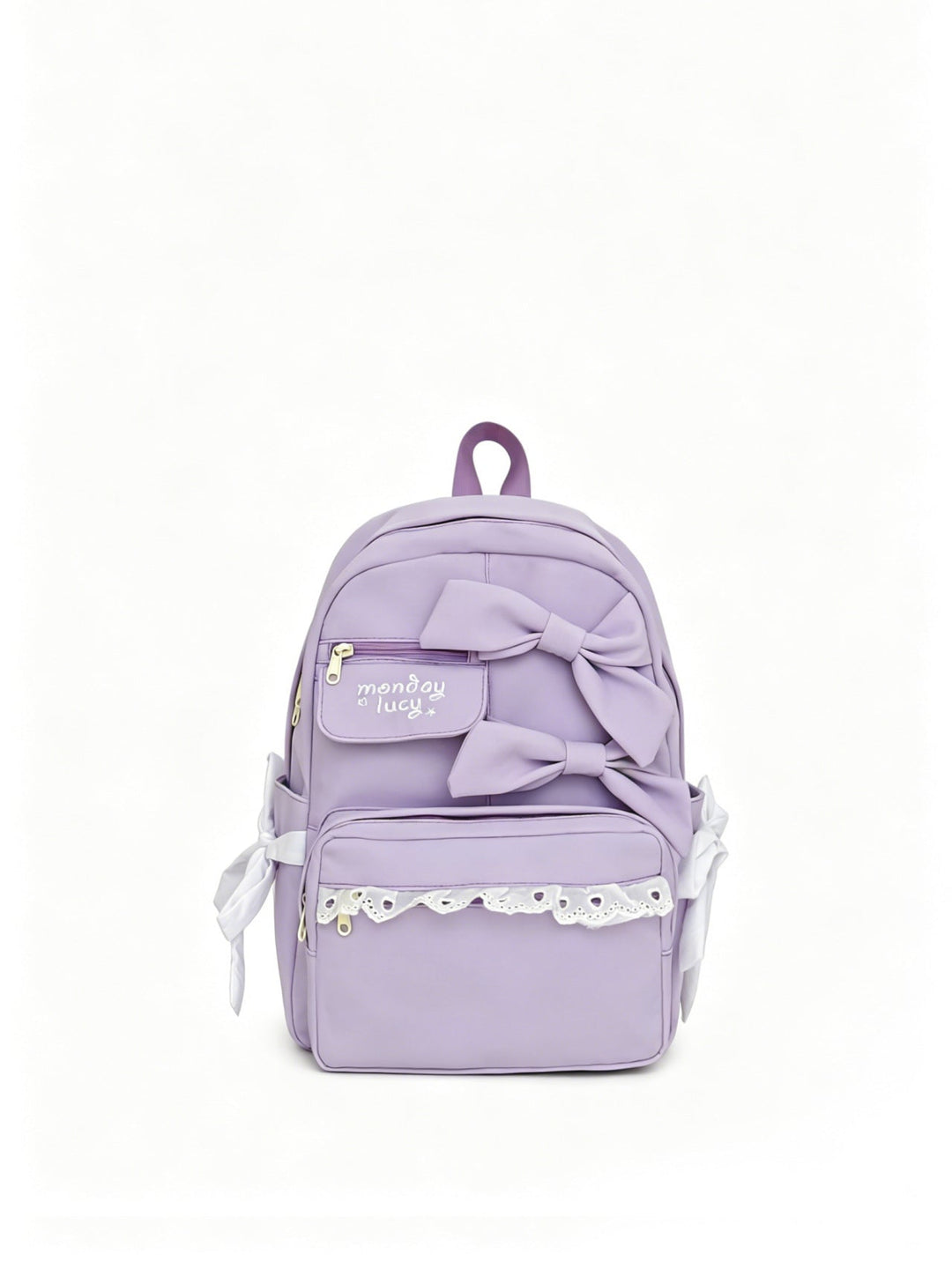 Cute Bow-Accent School Backpack
