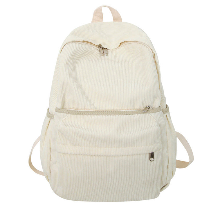 Cozy Corduroy School Backpack