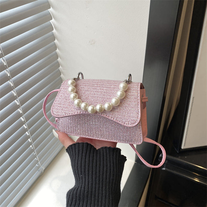 Women Mini Handbag with Bead Accent