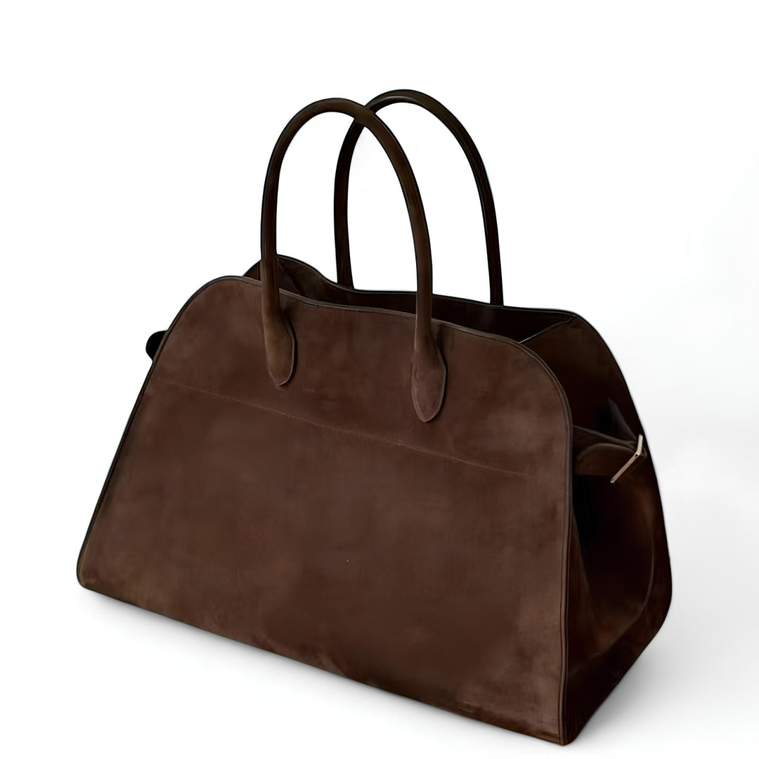 Large Suede Shoulder Handbag