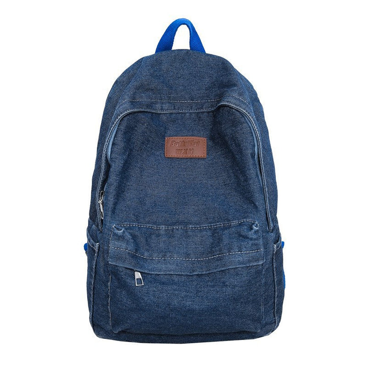 Stylish Denim School Backpack